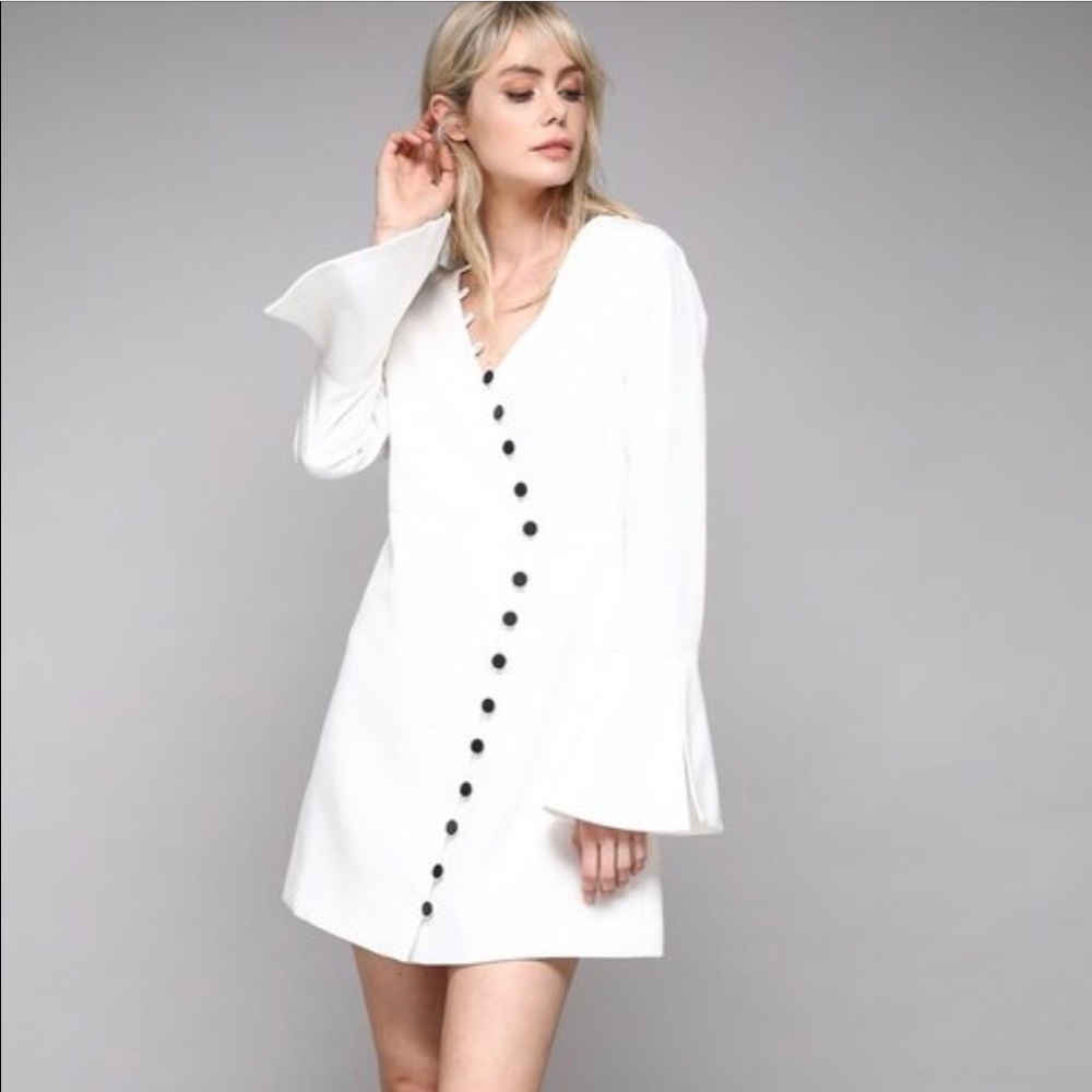 BUTTON FRONT MINI DRESS